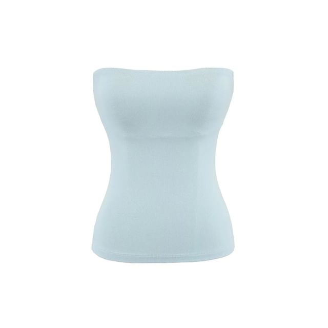 Plain Padded Cropped Tube Top