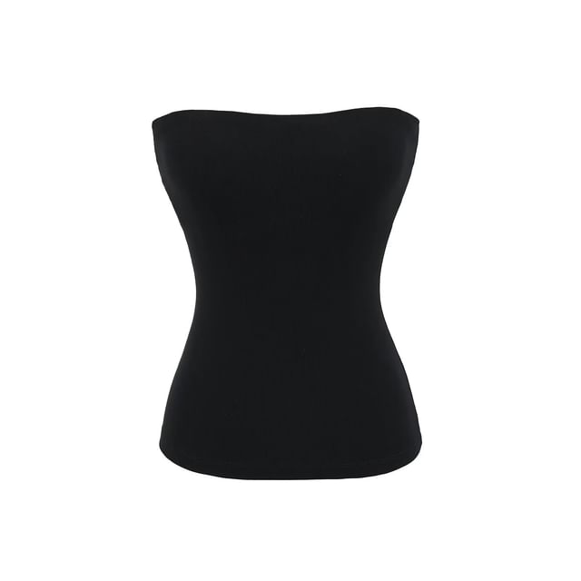 Plain Padded Cropped Tube Top