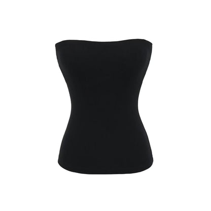 Plain Padded Cropped Tube Top
