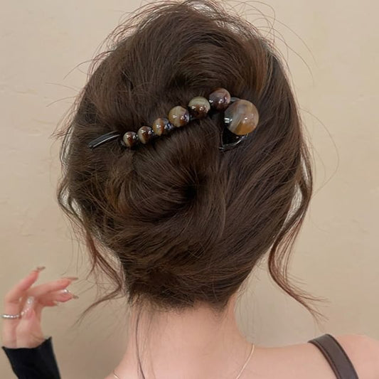 Bead Acrylic Hair Clip