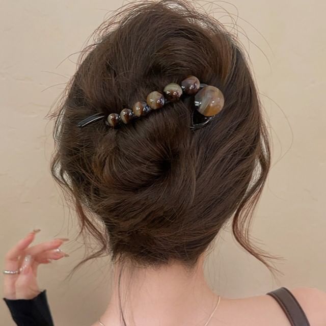 Bead Acrylic Hair Clip