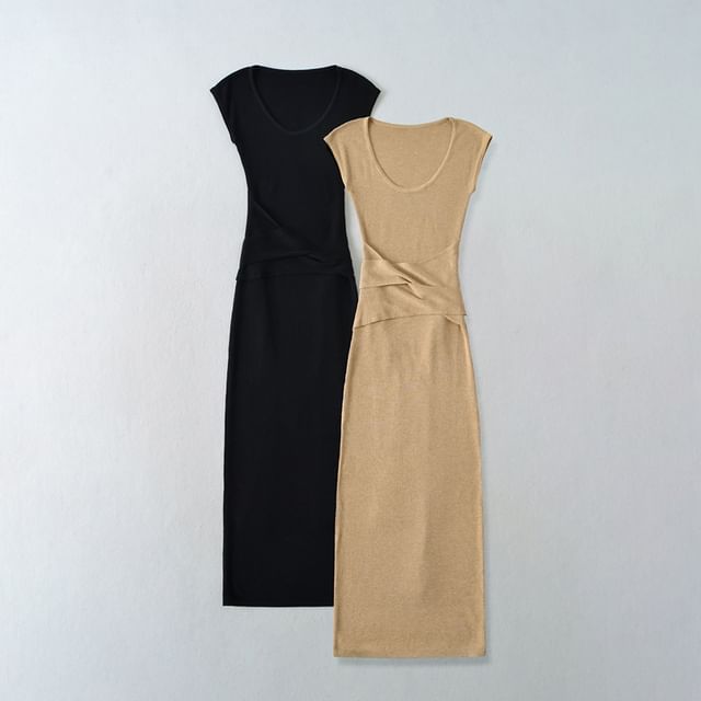 Scoop Neck Sleeveless A-Line Maxi Dress - Altfashion Shop