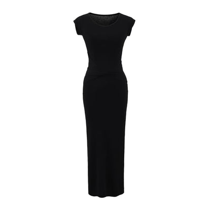 Scoop Neck Sleeveless A-Line Maxi Dress - Altfashion Shop