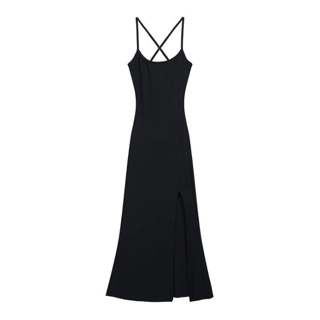 Backless Spaghetti Strap A-Line Dress - Altfashion Shop