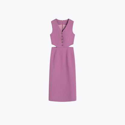 Cutout V-Neck Sleeveless Sheath Dress - Altfashion Shop