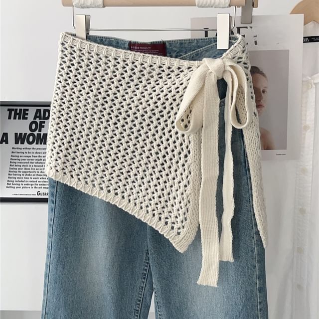 Crochet Knit Half Apron Skirt