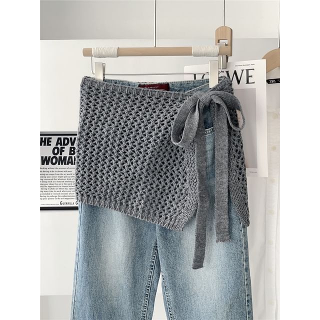 Crochet Knit Half Apron Skirt