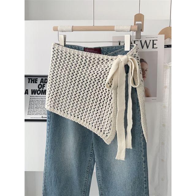 Crochet Knit Half Apron Skirt