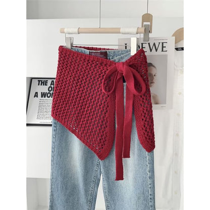 Crochet Knit Half Apron Skirt