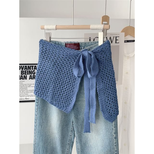 Crochet Knit Half Apron Skirt