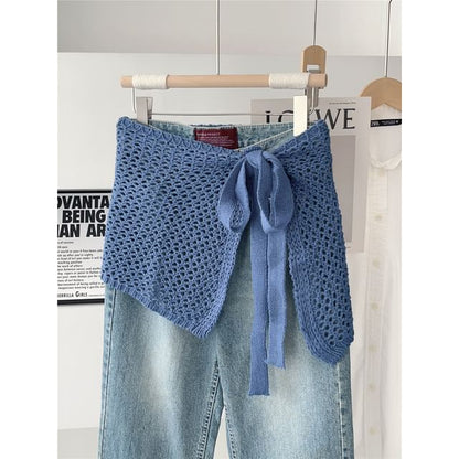 Crochet Knit Half Apron Skirt
