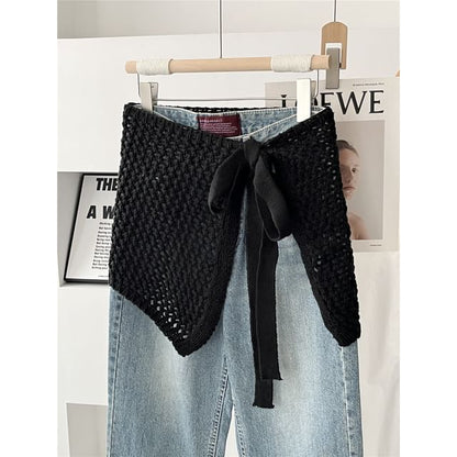 Crochet Knit Half Apron Skirt