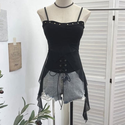 Studded Lace Padded Camisole Top