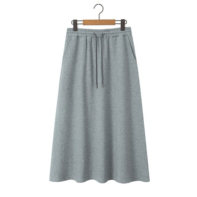 Half Zip Sailor Collar Top & Drawstring Waist Skirt