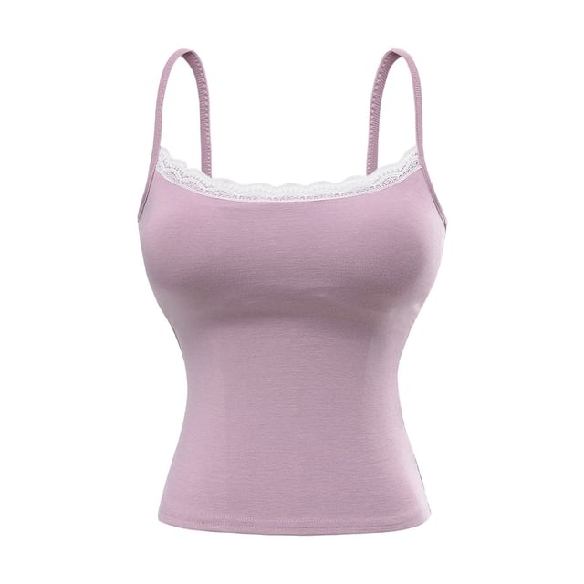 Lace Trim Padded Camisole