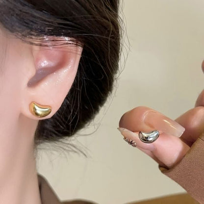 Bean Sterling 925 Stud Silver Earring