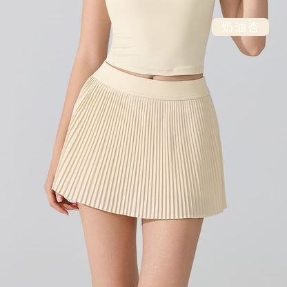 High Waist Sport Mini Pleated Skirt