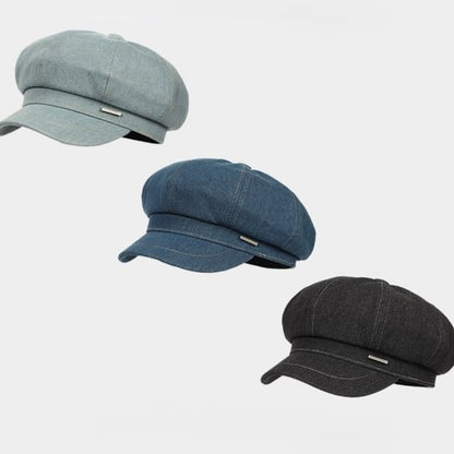 Denim Newsboy Cap