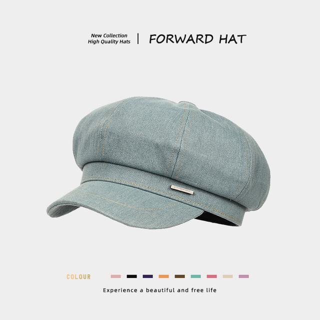 Denim Newsboy Cap