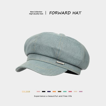 Denim Newsboy Cap