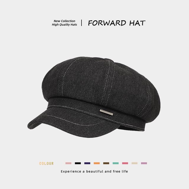 Denim Newsboy Cap