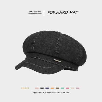 Denim Newsboy Cap