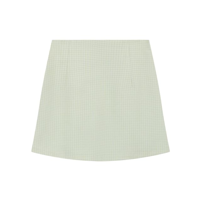 Plaid High Waist Mini A-Line Skirt