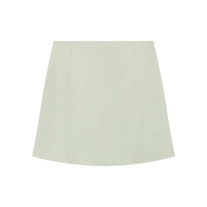 Plaid High Waist Mini A-Line Skirt