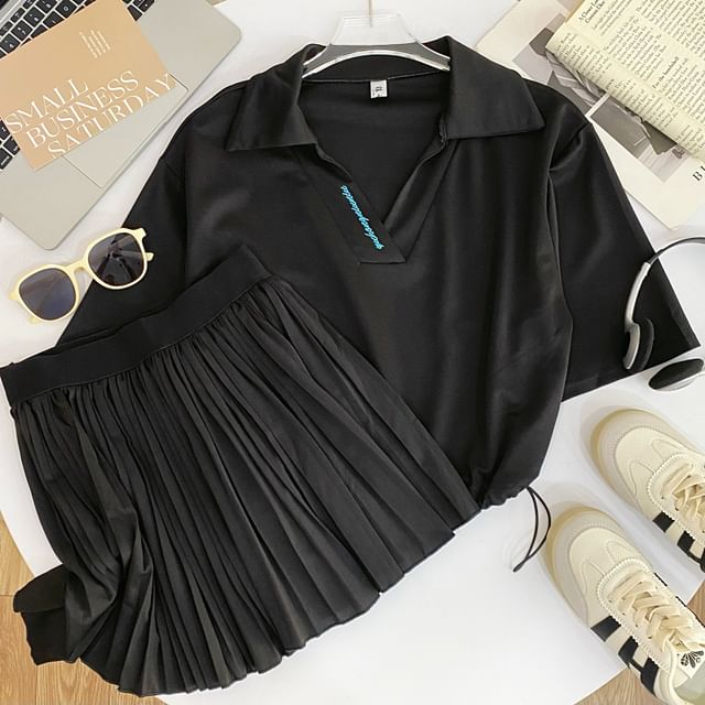 Polo Top and Mini Skirt Set