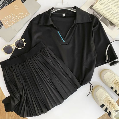 Polo Top and Mini Skirt Set