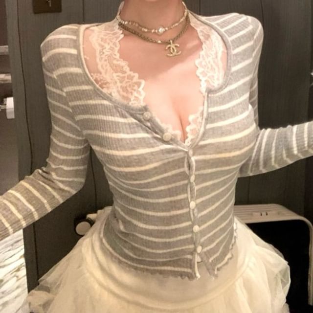 Sleeveless Lace Top and Cardigan