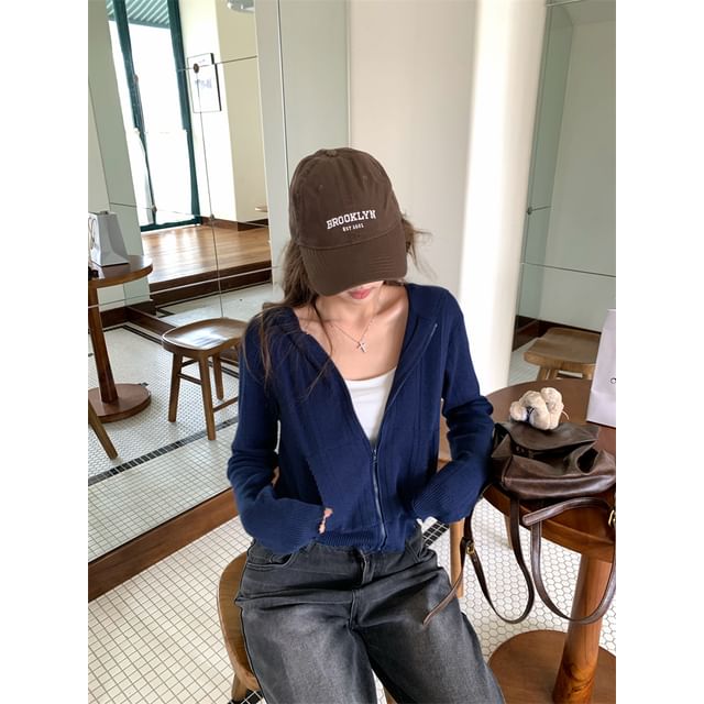 Hooded Zip Cardigan