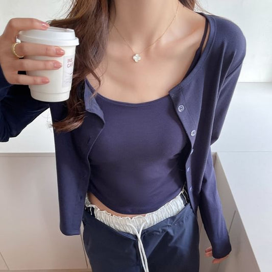 Classic Button-Front Cardigan