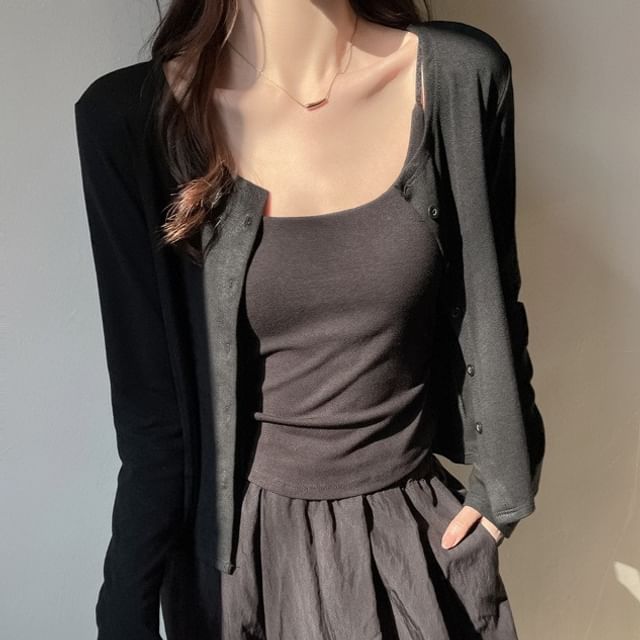 Classic Button-Front Cardigan