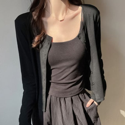 Classic Button-Front Cardigan