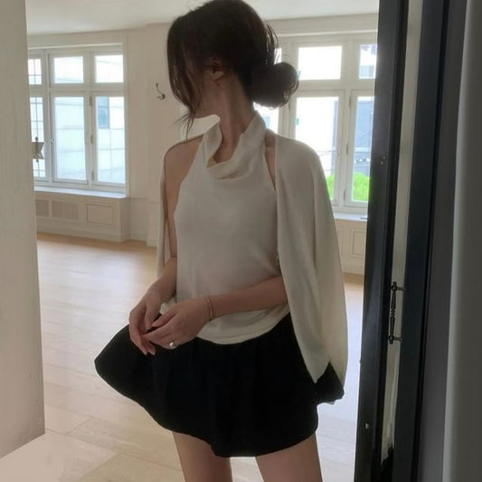 Sleeveless Crop Top and Cardigan Set
