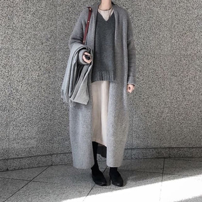 Midi Open Front Cardigan