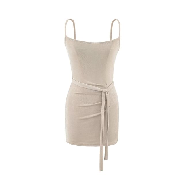 Plain Slim-Fit Tie-Waist Cami, Flared High-Waisted Pants, Open Cardigan