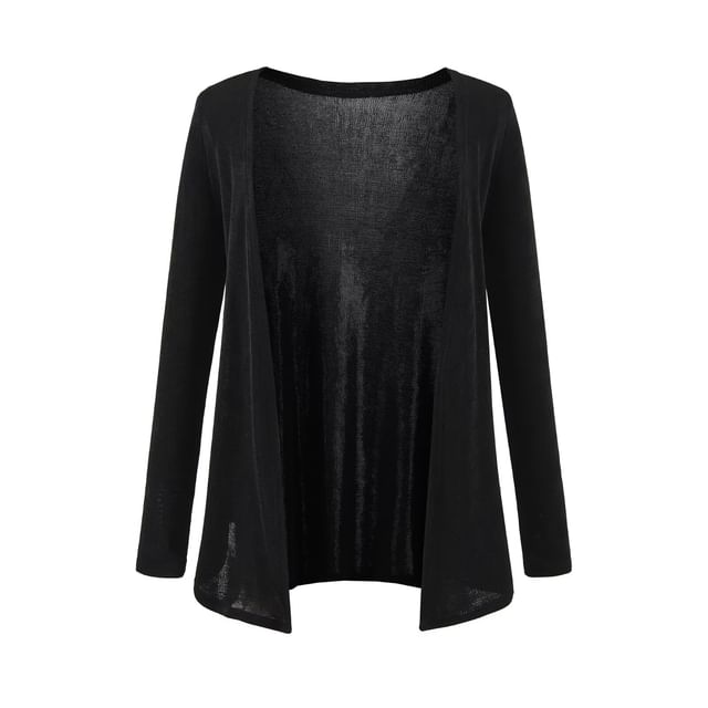 Plain Slim-Fit Tie-Waist Cami, Flared High-Waisted Pants, Open Cardigan