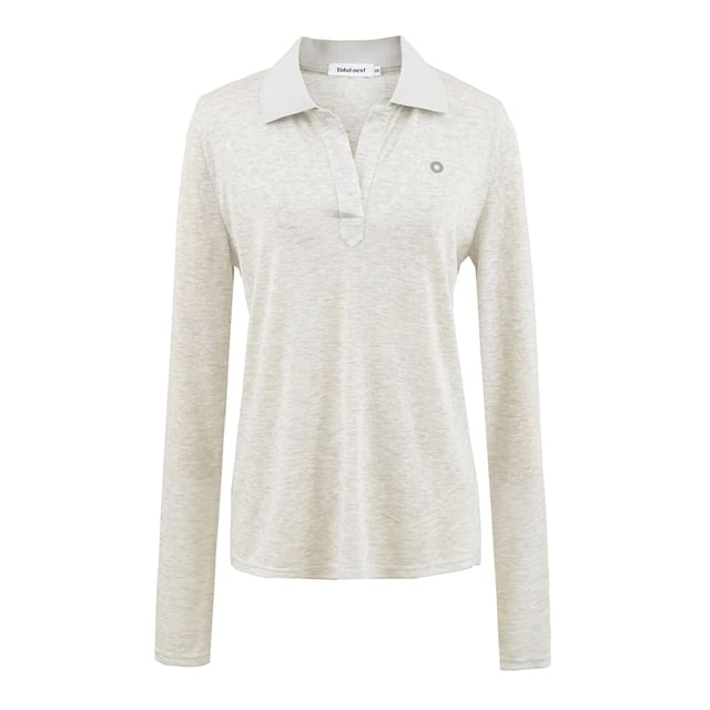 Collared Sleeved Plain Casual Tee