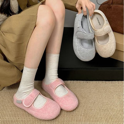 Felt Mary Jane Mules