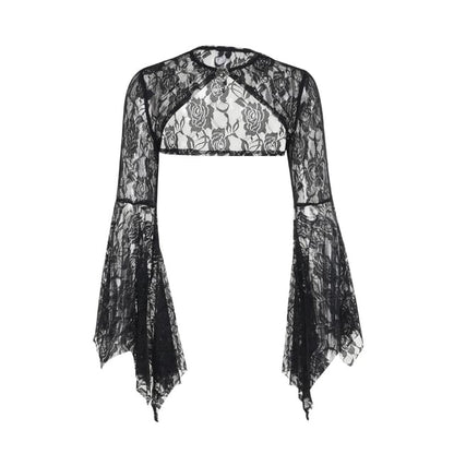 Spaghetti Strap Glitter Maxi A-Line Dress / Long-Sleeve Lace Shrug