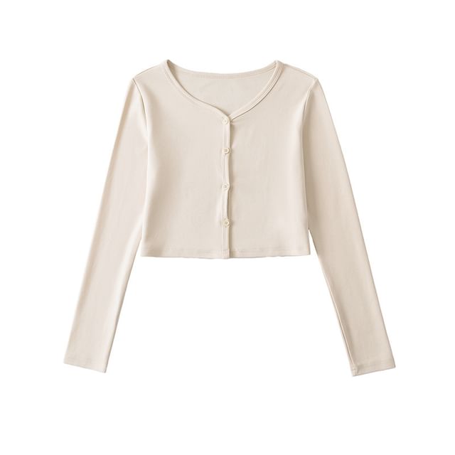 Sleeveless Scoop Neck Plain Tie Waist Maxi A-Line Dress / V-Neck Button-Up Crop Cardigan / Set