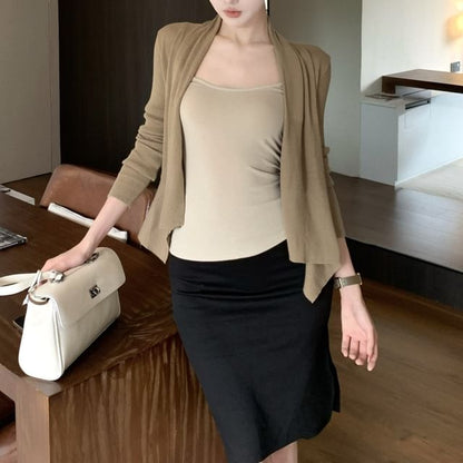 Cardigan, Cami Top & Mini Skirt Set
