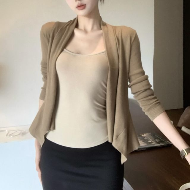 Cardigan, Cami Top & Mini Skirt Set