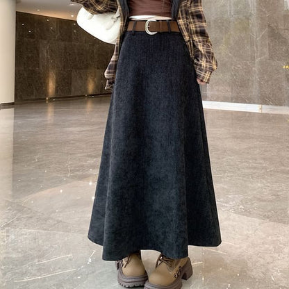 Maxi A-Line Skirt with Waistband