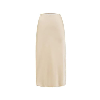 High Rise Plain Pencil Maxi Skirt