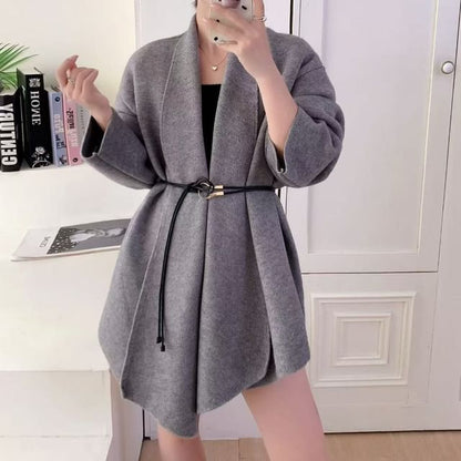 Open Front Plain Cardigan