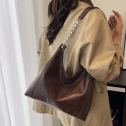 Chain Panel Shoulder Bag