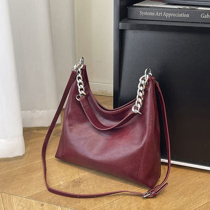 Chain Panel Shoulder Bag